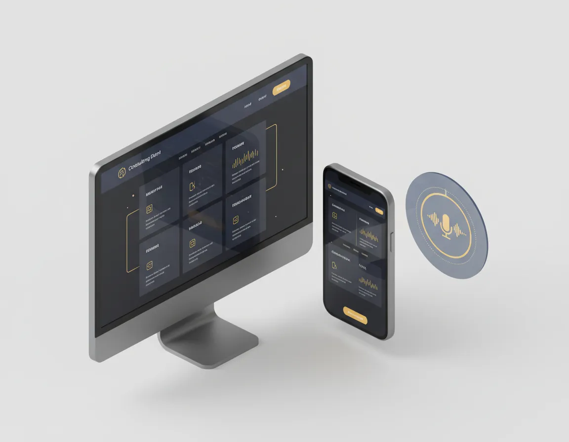 Professional services site and chatbot